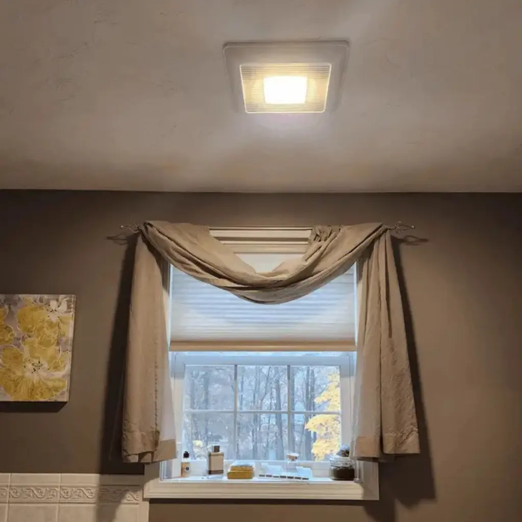 Residential Bathroom fan replacement and light fix