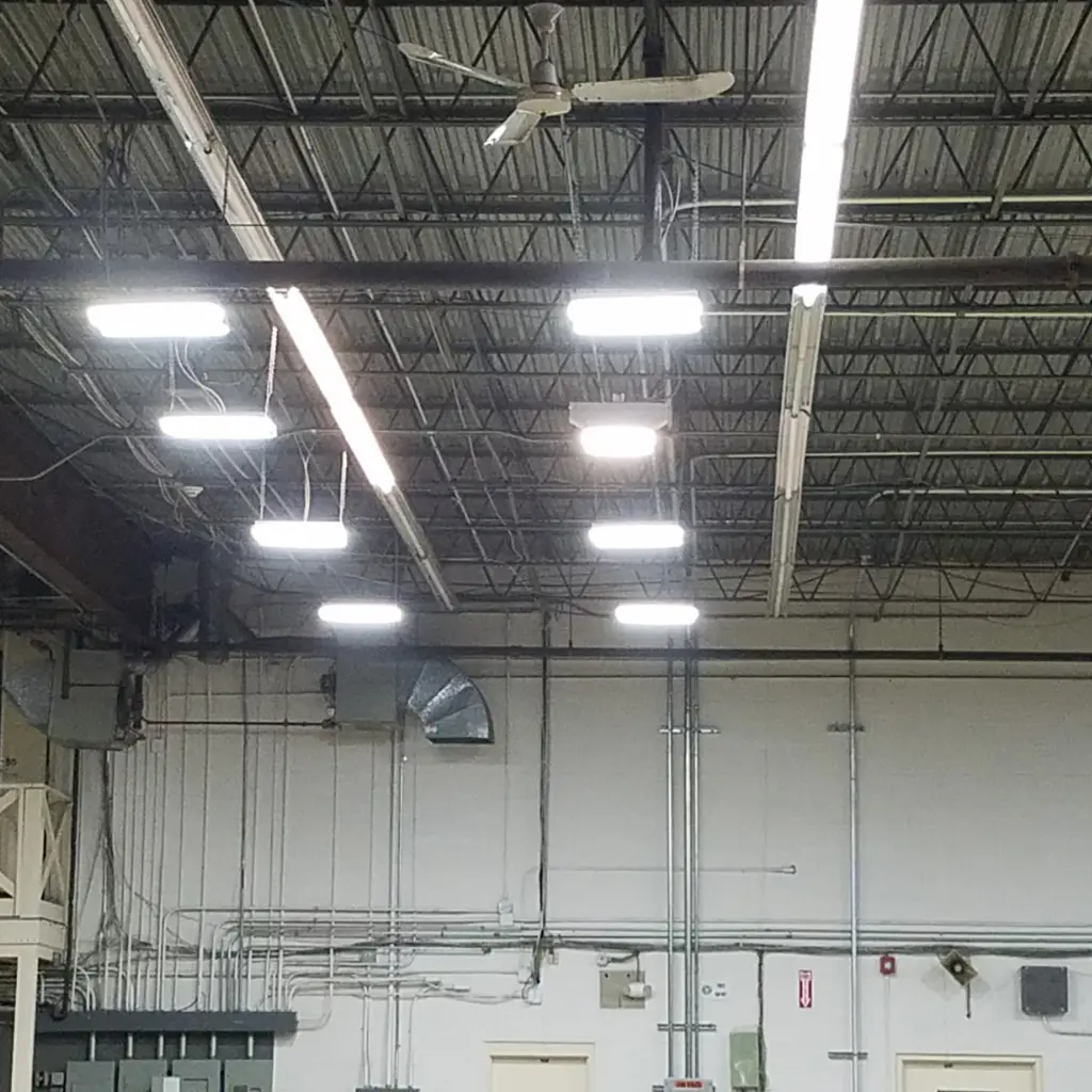 Industrial lights replaced and fixed