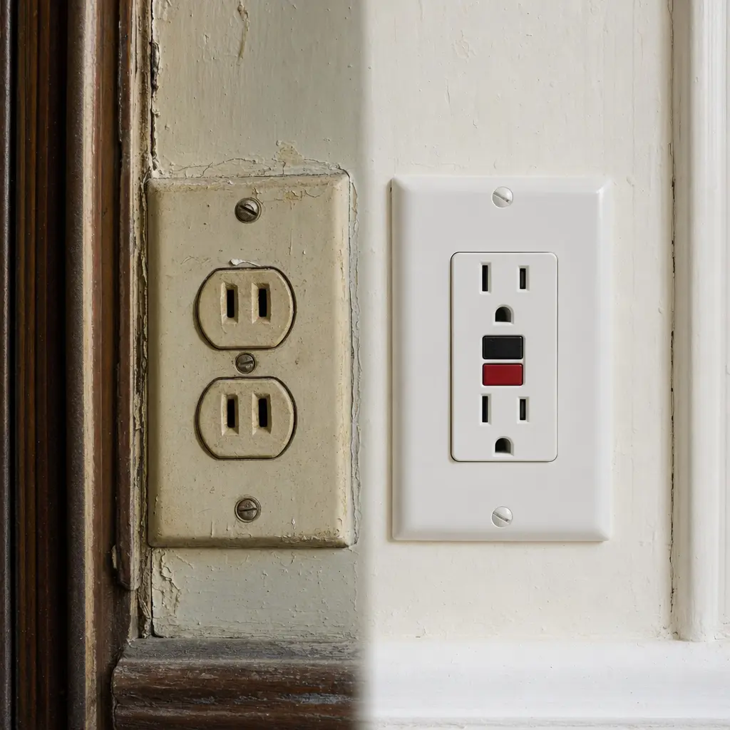Image of an old Outlet and compared that to a new GGCI install