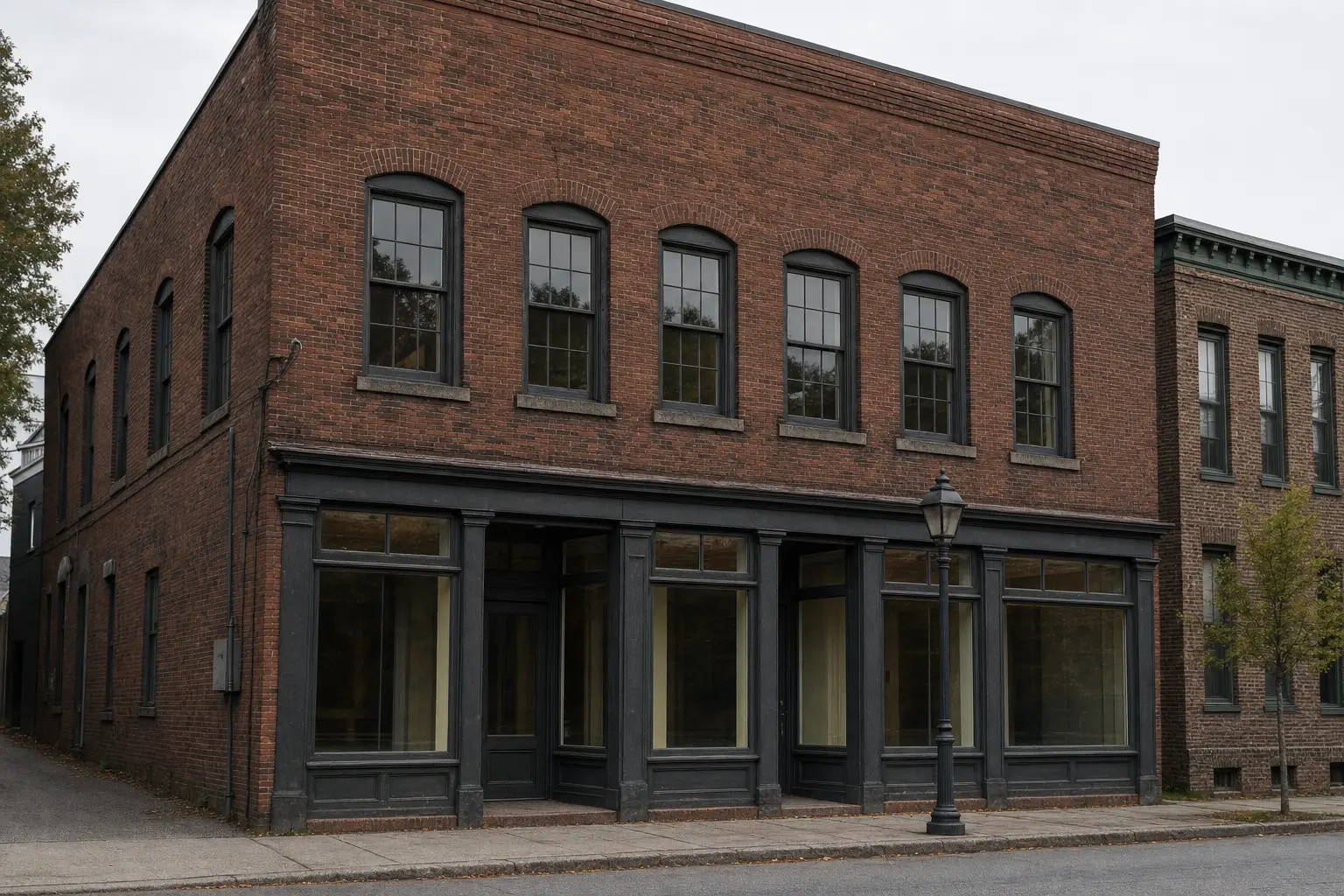 Image of a commercial building storefront in the Merrimack Valley